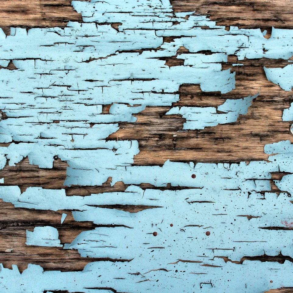 a lead paint on wood plank cracking